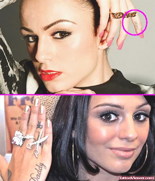 Cher Lloyd Finger Tattoos