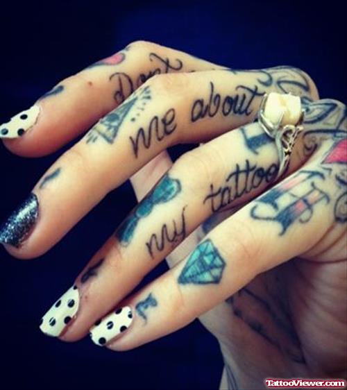 Awesome Colored Finger Tattoos