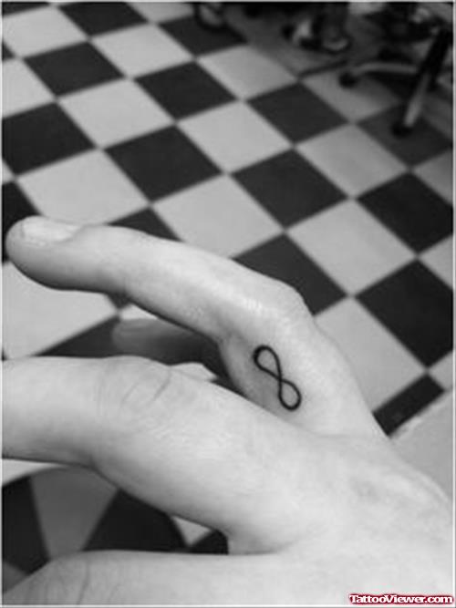 Amazing Infinity Symbol Finger Tattoo