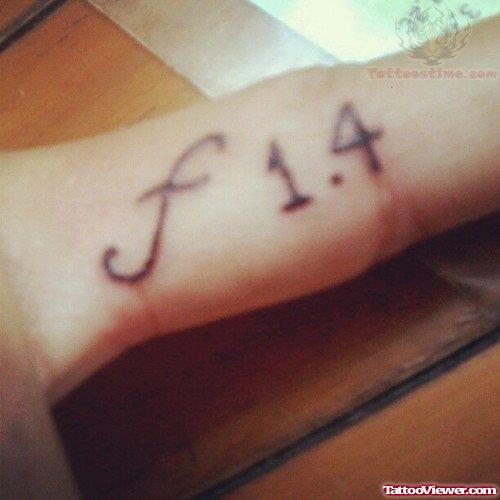F 1.4 Tattoo On Finger