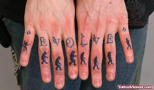 Earlyman Development Tattoo On Fingers