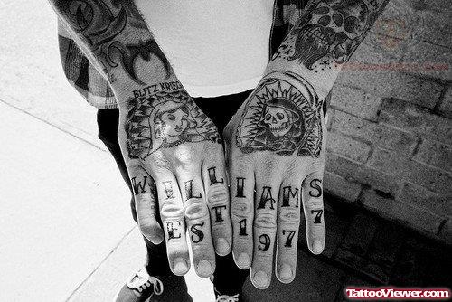 Well Iams Tattoo On Fingers