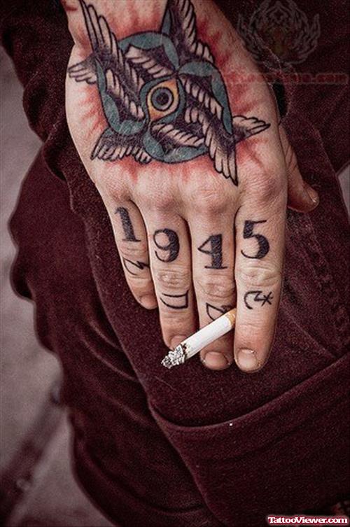 Year Tattoo On Fingers