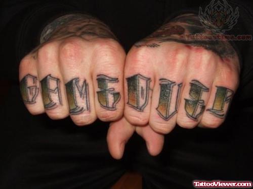 Game Tattoo On Fingers