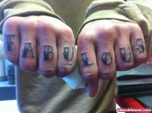 Fabulous Tattoo On Fingers