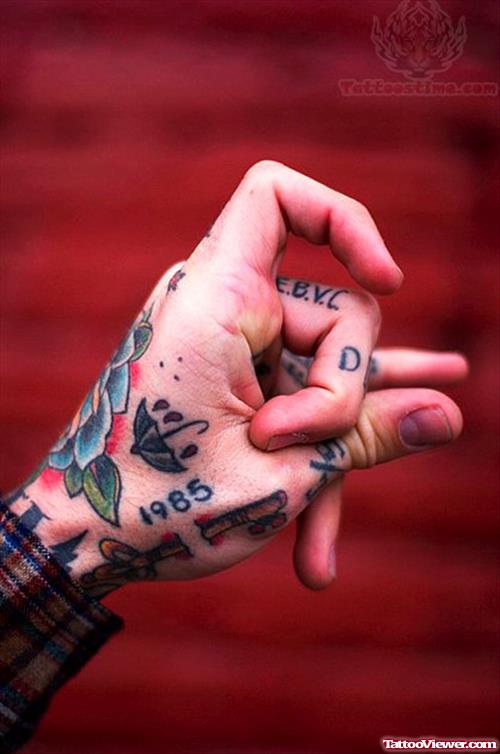 Finger Tattoo On Finger