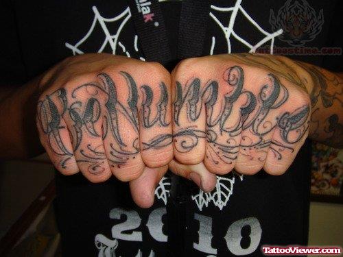 Behumble Tattoo On Fingers