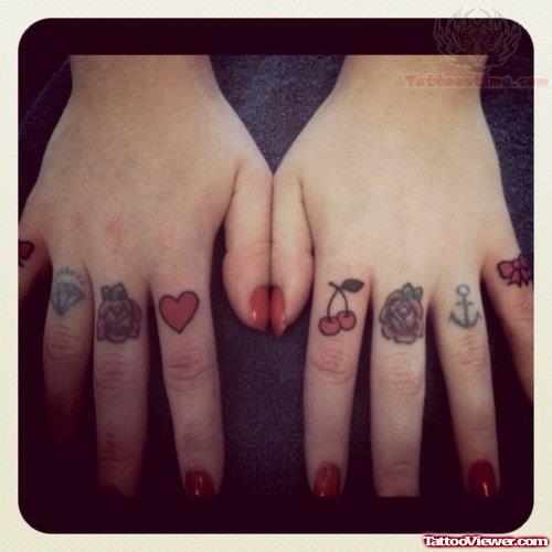 Beautiful Tattoos on Fingers