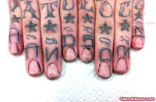 Handsome Tattoo On Fingers