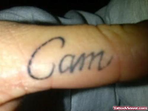 Cam Tattoo On Finger