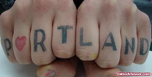 Port Land Finger Tattoo