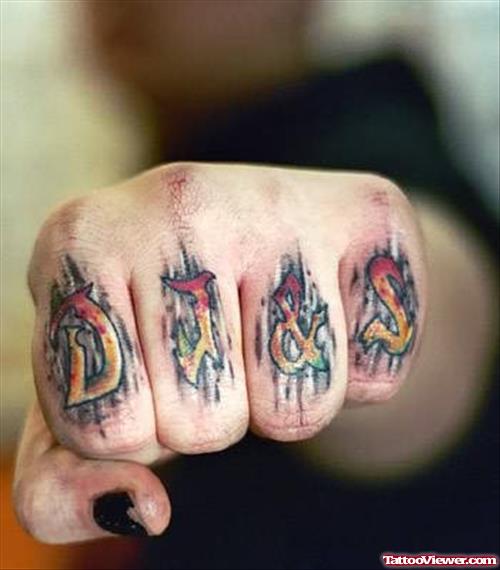 Dj & S Tattoo On Fingers