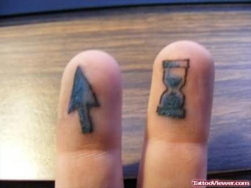 Cursor Tattoos On Finger