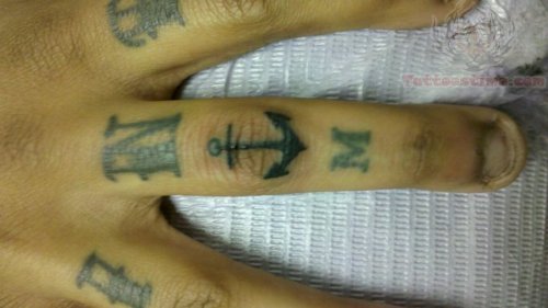 Finger Anchor Tattoo