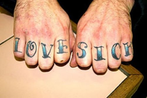 Love Sick Finger Tattoos