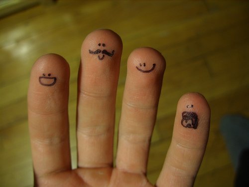 Smiley Finger Tattoos