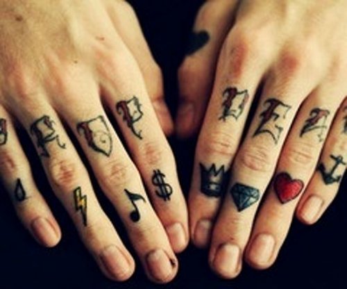 Drop Death Tattoos On Fingers