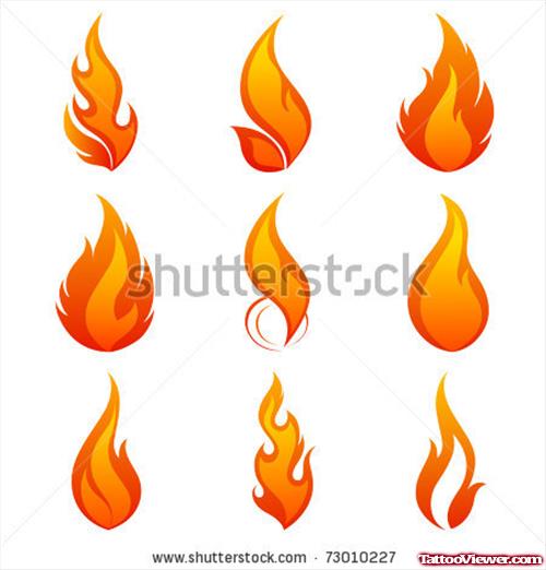 Fire And Flames Tattoos Designs