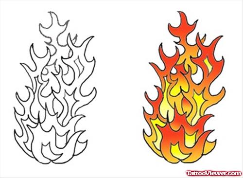 Awesome Fire n Flame Tattoos Designs