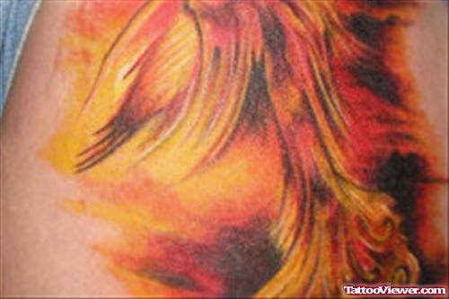 Phoenix Fire n Flame Tattoo