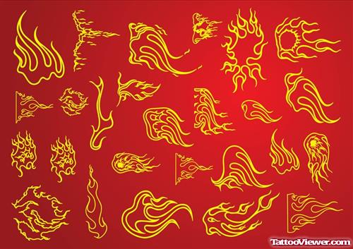 Flame Vector Tribal Designs