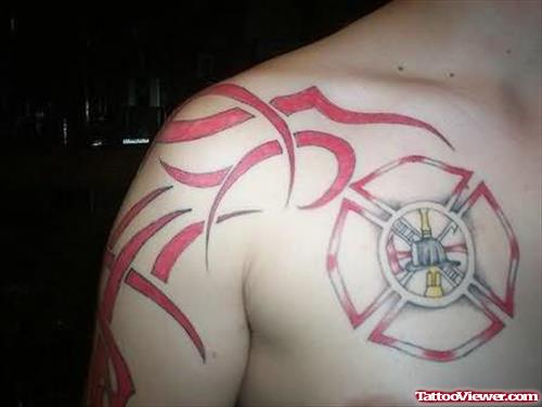 Trendy Fire and Flame Tattoo