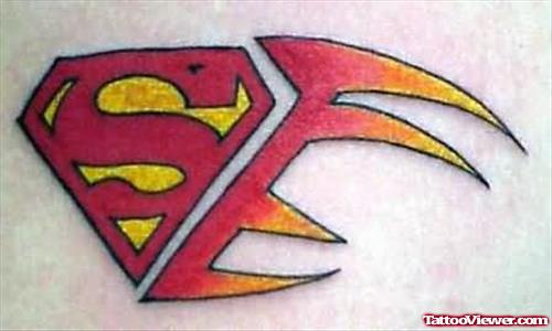 Superman - Flame and Fire Tattoo