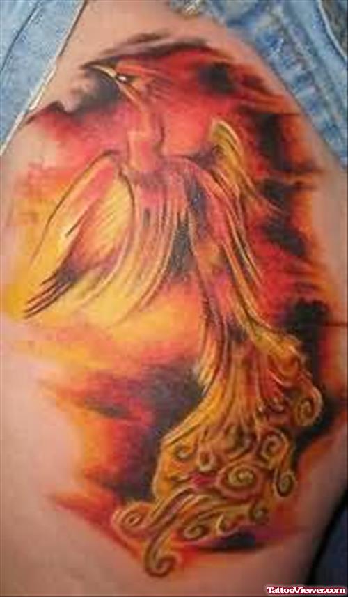 Beautiful Fire and Flame Tattoo