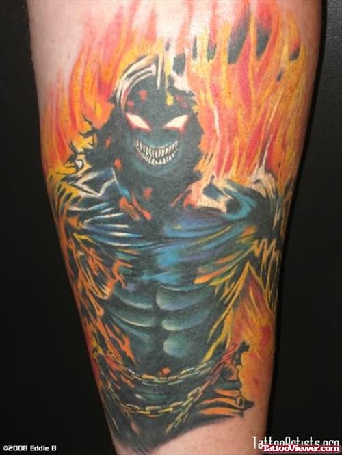 Scary Ghost Tattoo  Flame