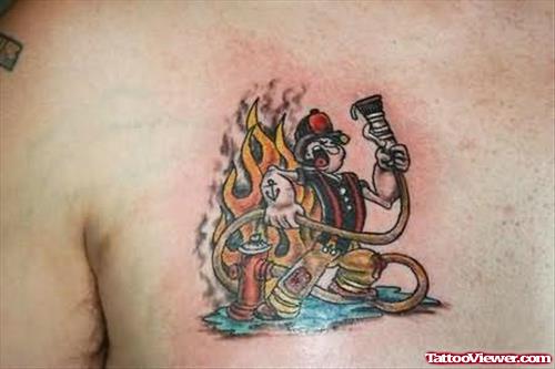Popeye - Fire and Flame Tattoo