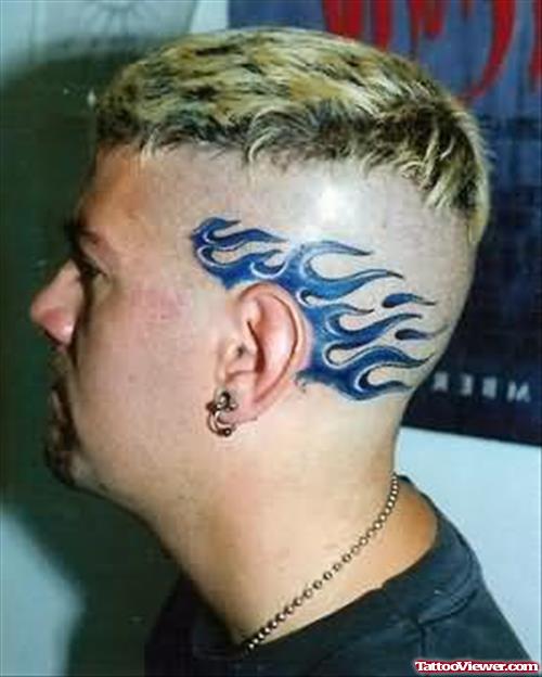 Flame Tattoo On Head