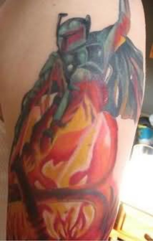 A Fire and Flame Man Tattoo