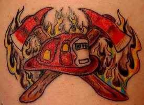 Fire Flame Hammer Tattoos