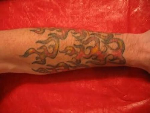 Burning Flames Tattoo For Arm