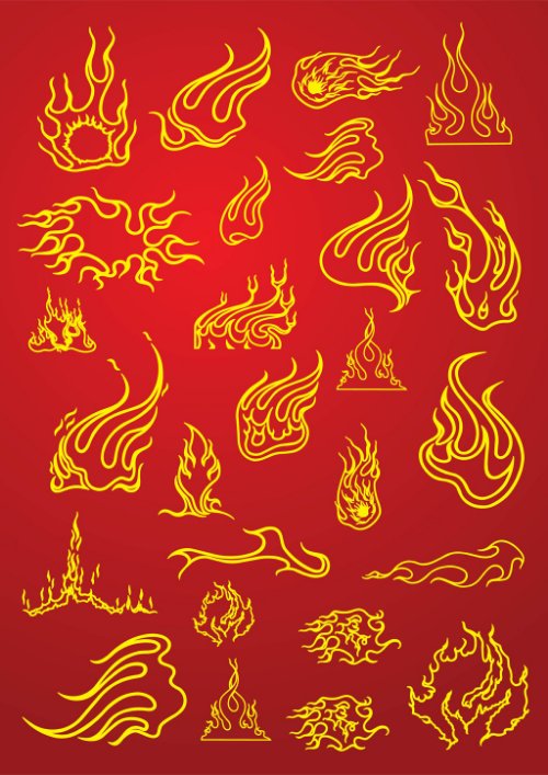 Fire Flame Tattoos Designs