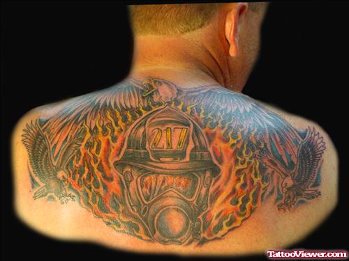 Upperback Firefighter Tattoo