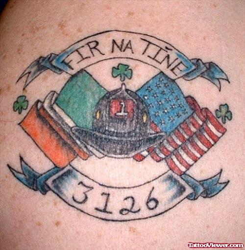 Irish Firehighter Tattoo