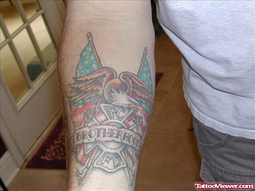 Right Arm Firefighter Tattoo