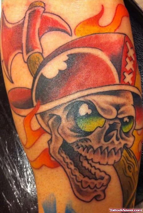 Firefighter Skull Tattoo