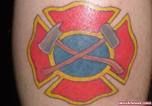 Firefighter Cross Logo Tattoo