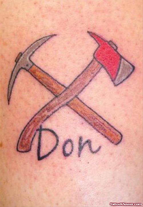 Don Firefighter Tools Tattoo