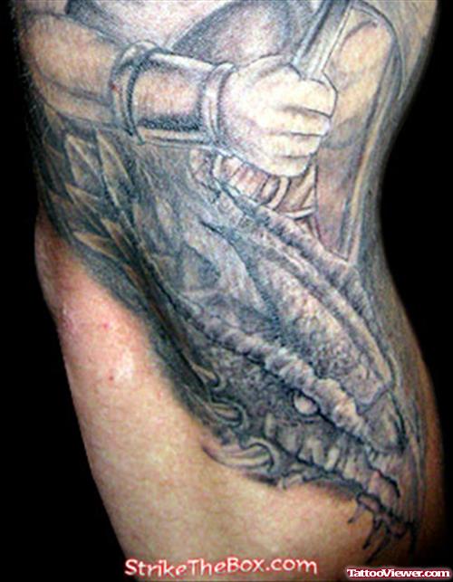 Firefighter Tattoo On Elbow