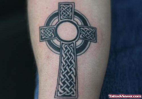 Celtic Cross And Firefighter Tattoo