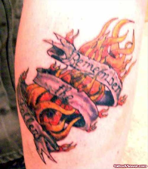 Rmember Fire Fighter Tattoo