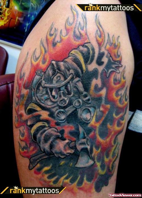 Fire Fighter Tattoo Design