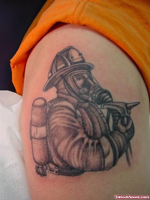 Traditional Fire Fighting Tattoo