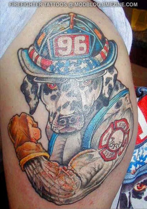 Dog Firefighter Tattoo