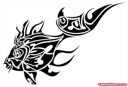 Tribal Fish Tattoo Design