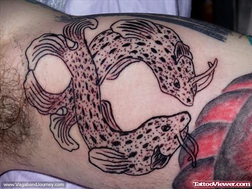 Tattoo of a Tibetan Fish Design