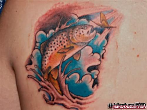 Featured Fish Tattoo On Back